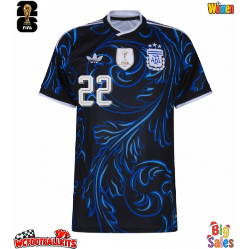 Argentina Lautaro Martinez #22 Replica Away Stadium Shirt for Women World Cup 2026 Short Sleeve